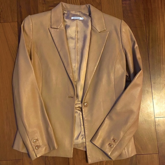 Chaiken Jackets & Blazers - Chaiken Camel Leather Blazer 6
